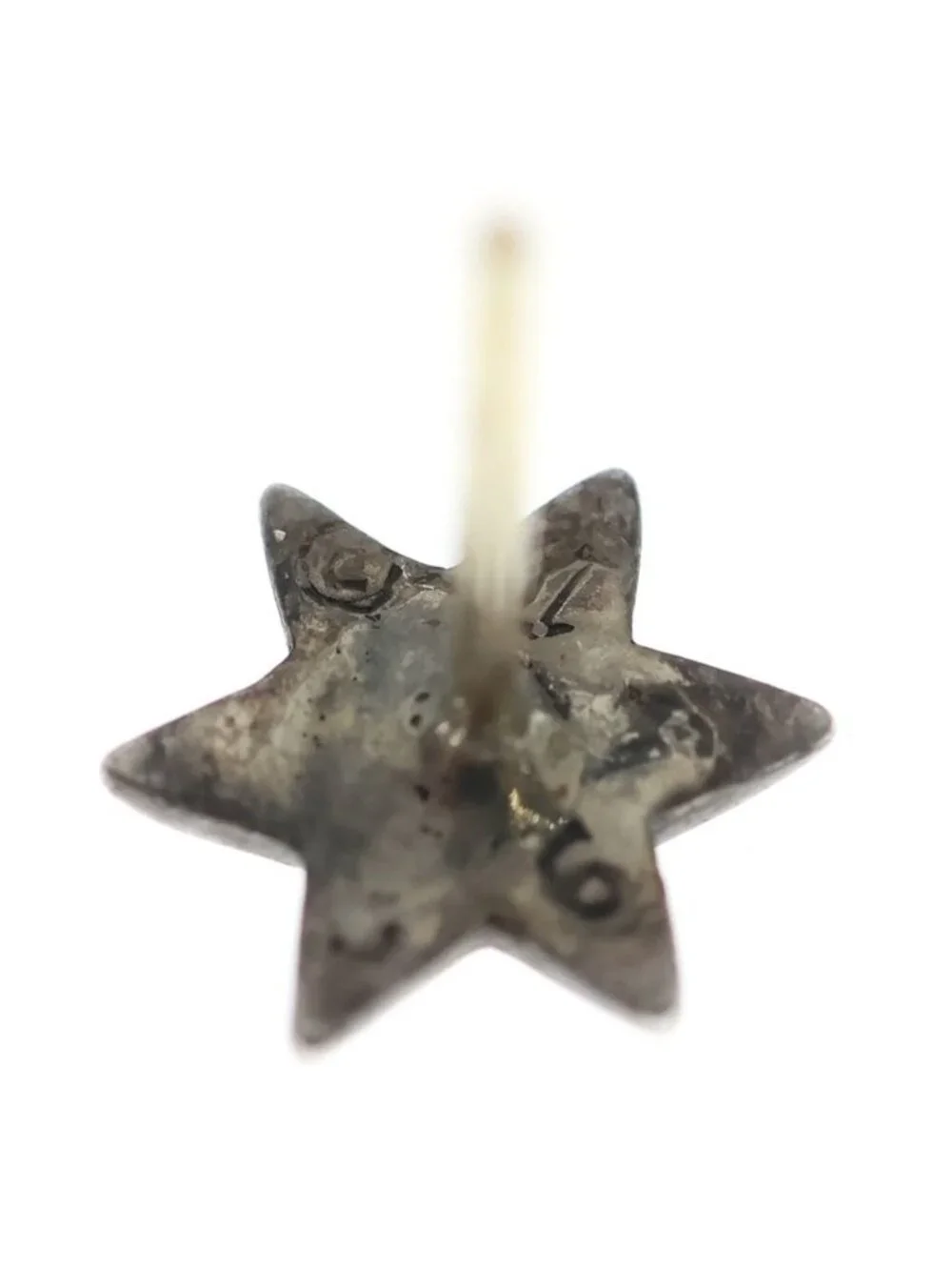 Chrome Hearts CO Star Stud Earrings Silver Back External